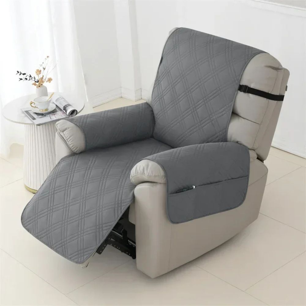 Waterproof Quilted Recliner Chair Slipcover for Home Furniture Protection