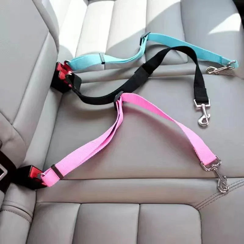 Adjustable Dog Seat Belt for Car Safety - Durable Nylon Design