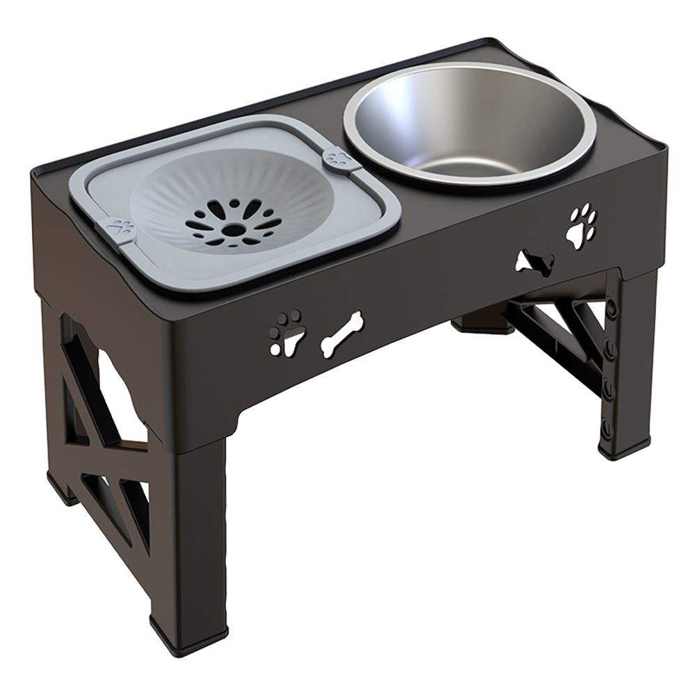Adjustable Elevated Dog Slow Feeder Bowl for Controlled Eating
