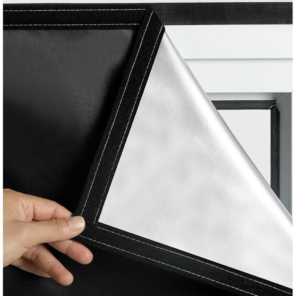 Blackout Window Shade - Adhesive Sun Blocking Cover - Black - Home Privacy