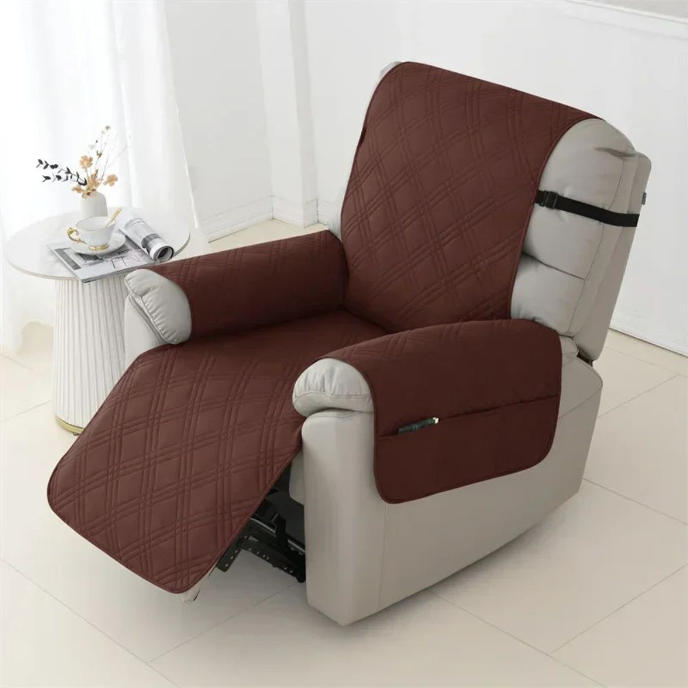 Waterproof Quilted Recliner Chair Slipcover for Home Furniture Protection