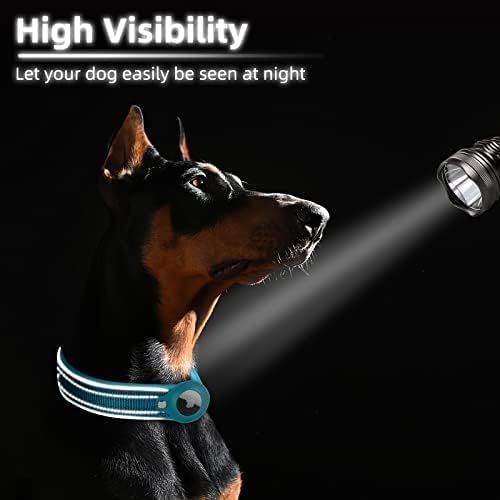 GPS Dog Collar with AirTag Holder - Durable Nylon Design for Tracking