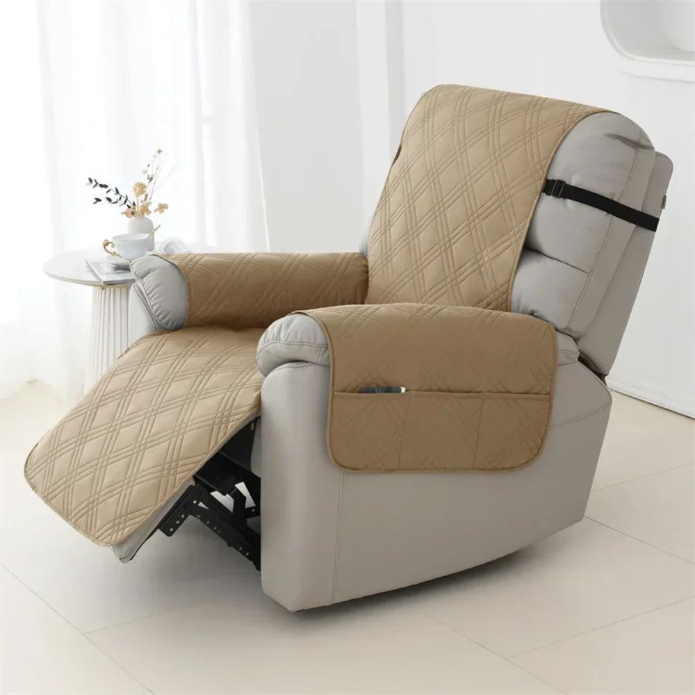 Waterproof Quilted Recliner Chair Slipcover for Home Furniture Protection