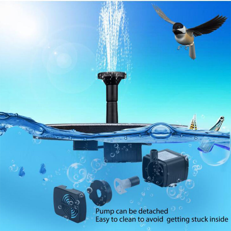 Solar-Powered Floating Fountain Pump for Garden Water Decor