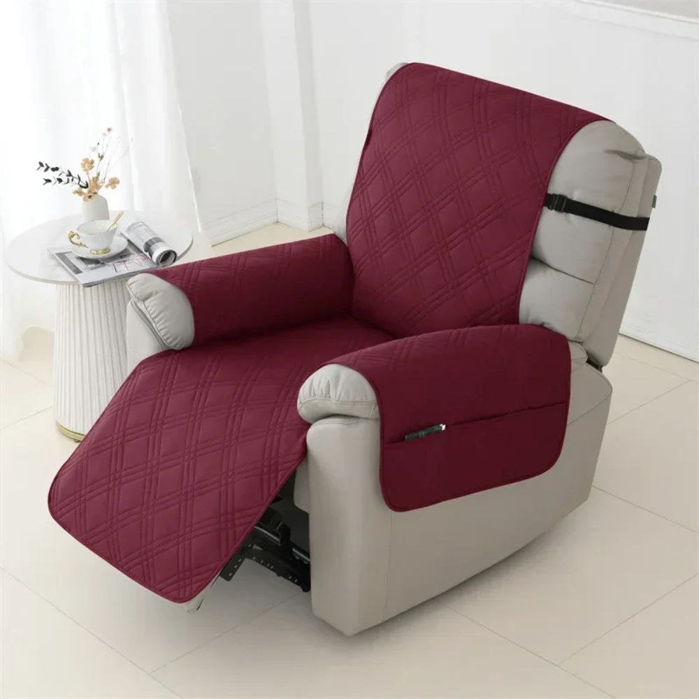 Waterproof Quilted Recliner Chair Slipcover for Home Furniture Protection