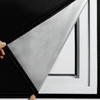 Blackout Window Shade - Adhesive Sun Blocking Cover - Black - Home Privacy