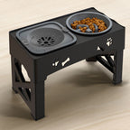Adjustable Elevated Dog Slow Feeder Bowl for Controlled Eating