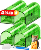 4-Pack Wooden Mouse Traps for Effective Rodent Control