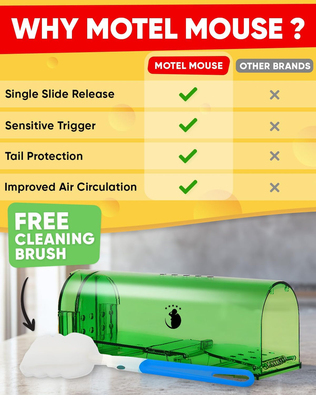 4-Pack Wooden Mouse Traps for Effective Rodent Control