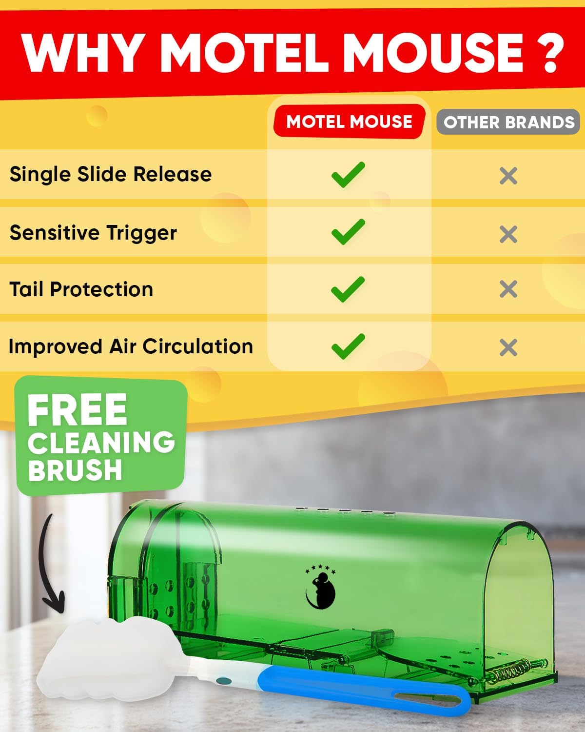 4-Pack Wooden Mouse Traps for Effective Rodent Control