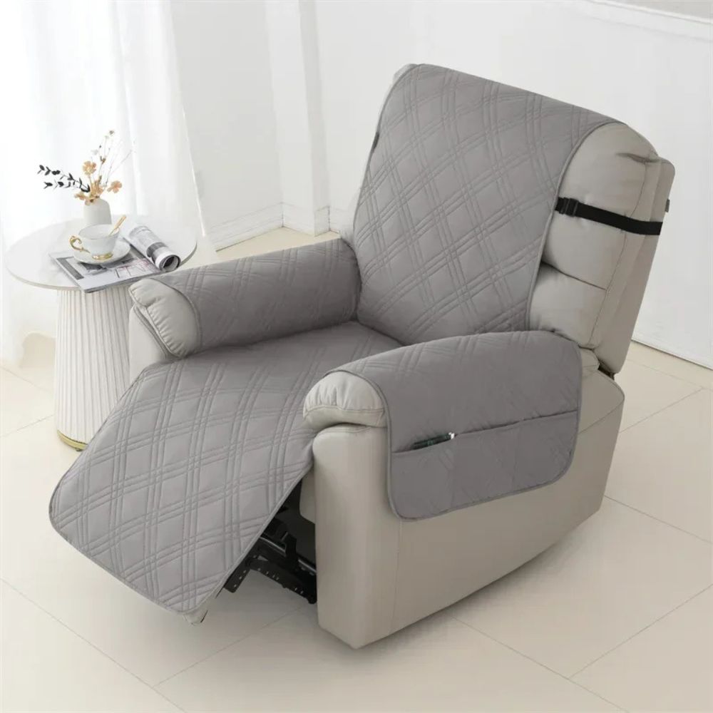 Waterproof Quilted Recliner Chair Slipcover for Home Furniture Protection