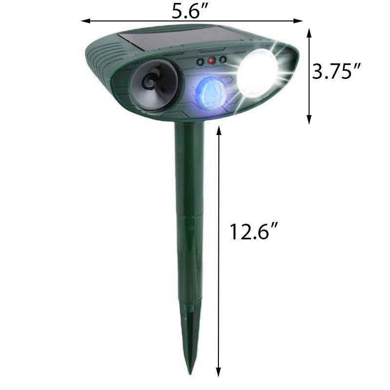 Ultrasonic Solar Rabbit Repeller with Flashing Light for Garden Protection