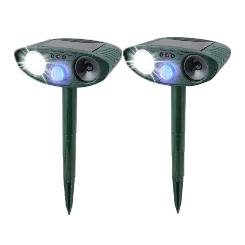 Ultrasonic Solar Rabbit Repeller with Flashing Light for Garden Protection