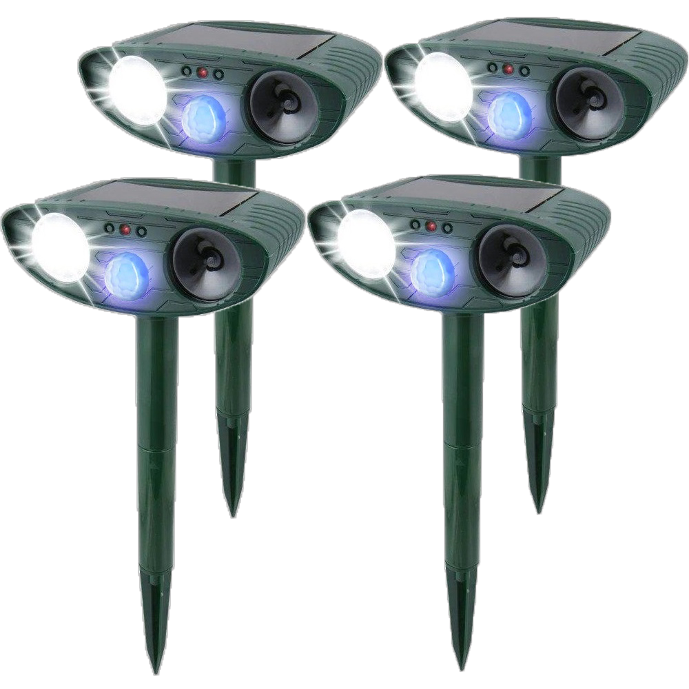 Ultrasonic Solar Rabbit Repeller with Flashing Light for Garden Protection