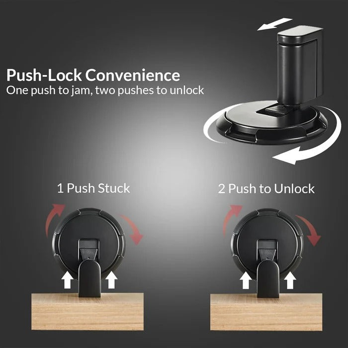 Adjustable Heavy Duty Door Stopper - Durable Rubber Design for Home Use