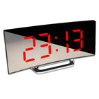 Curved LED Digital Clock - Modern Design for Home or Office Decor