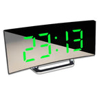 Curved LED Digital Clock - Modern Design for Home or Office Decor