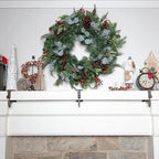 Christmas Stocking Holders for Mantle - Decorative Metal Garland Design