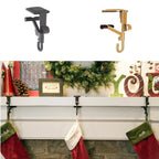 Christmas Stocking Holders for Mantle - Decorative Metal Garland Design