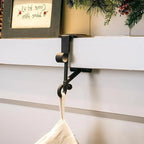 Christmas Stocking Holders for Mantle - Decorative Metal Garland Design