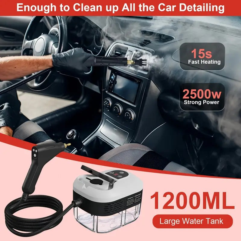 2500W High Pressure Steam Cleaner with Protective Gloves for Deep Cleaning