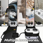 2500W High Pressure Steam Cleaner with Protective Gloves for Deep Cleaning