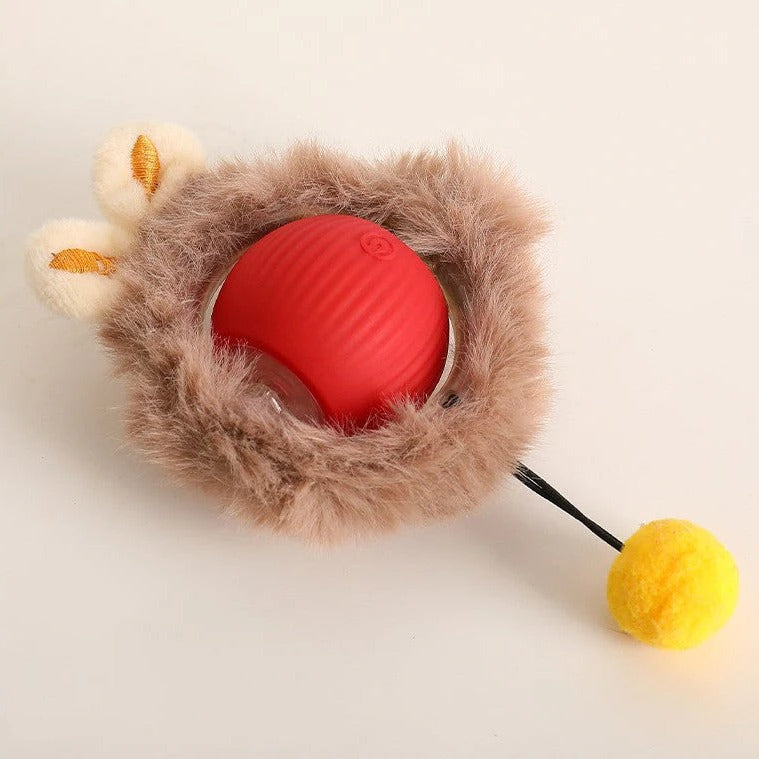 Interactive Rolling Dog Toy with Tail - Engaging Play for Pets