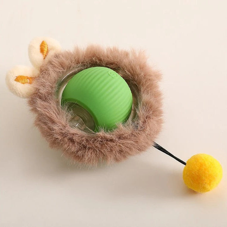 Interactive Rolling Dog Toy with Tail - Engaging Play for Pets