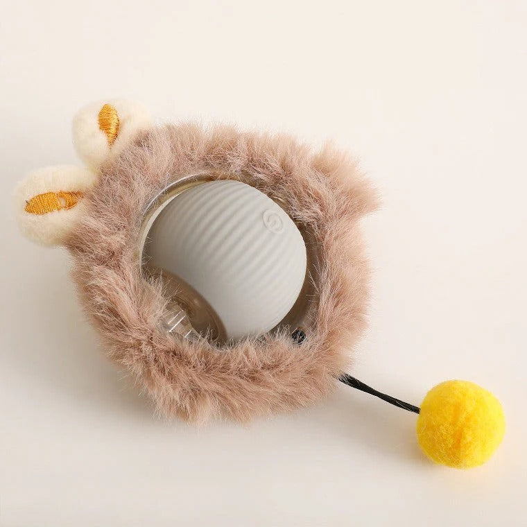 Interactive Rolling Dog Toy with Tail - Engaging Play for Pets