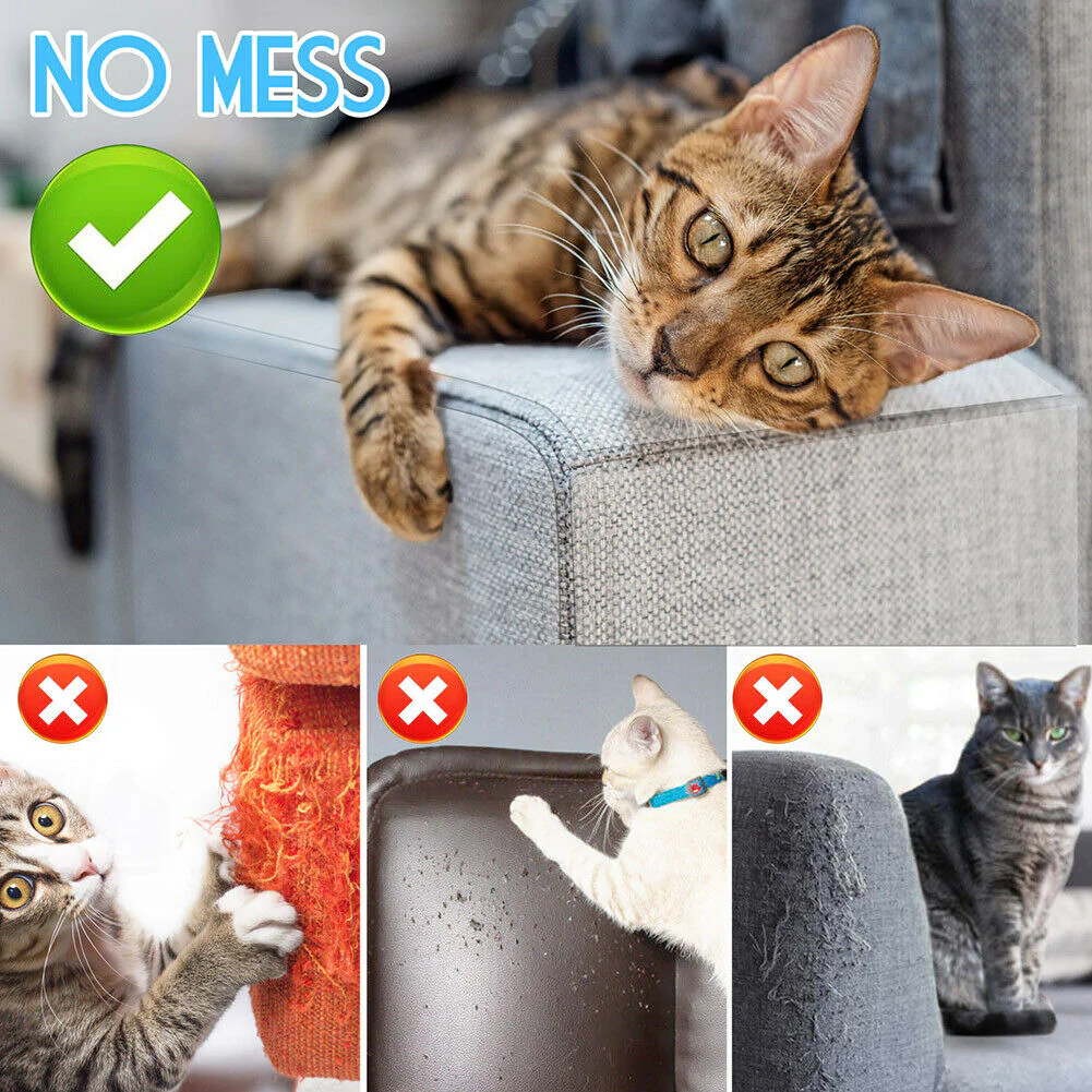 Cat Scratch Furniture Protector Pads - 8PC Anti-Scratch Couch Guards
