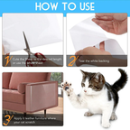 Cat Scratch Furniture Protector Pads - 8PC Anti-Scratch Couch Guards