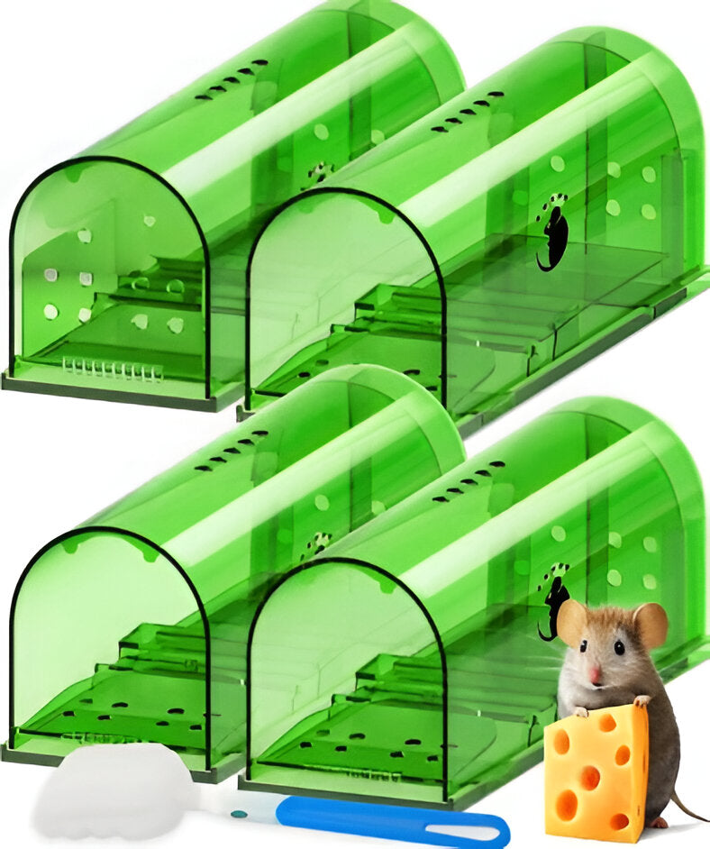 4-Pack Wooden Mouse Traps for Effective Rodent Control