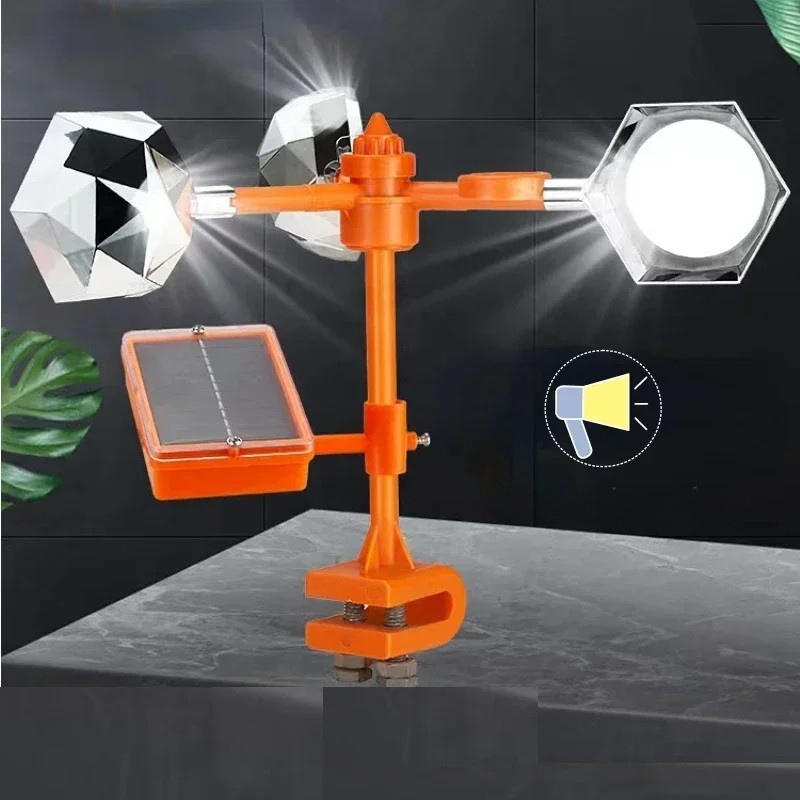 Solar Powered 360-Degree Reflective Bird Repeller for Outdoor Use